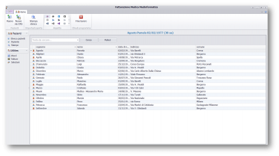 Elenco pazienti per estrazione fatture prestazioni sanitarie